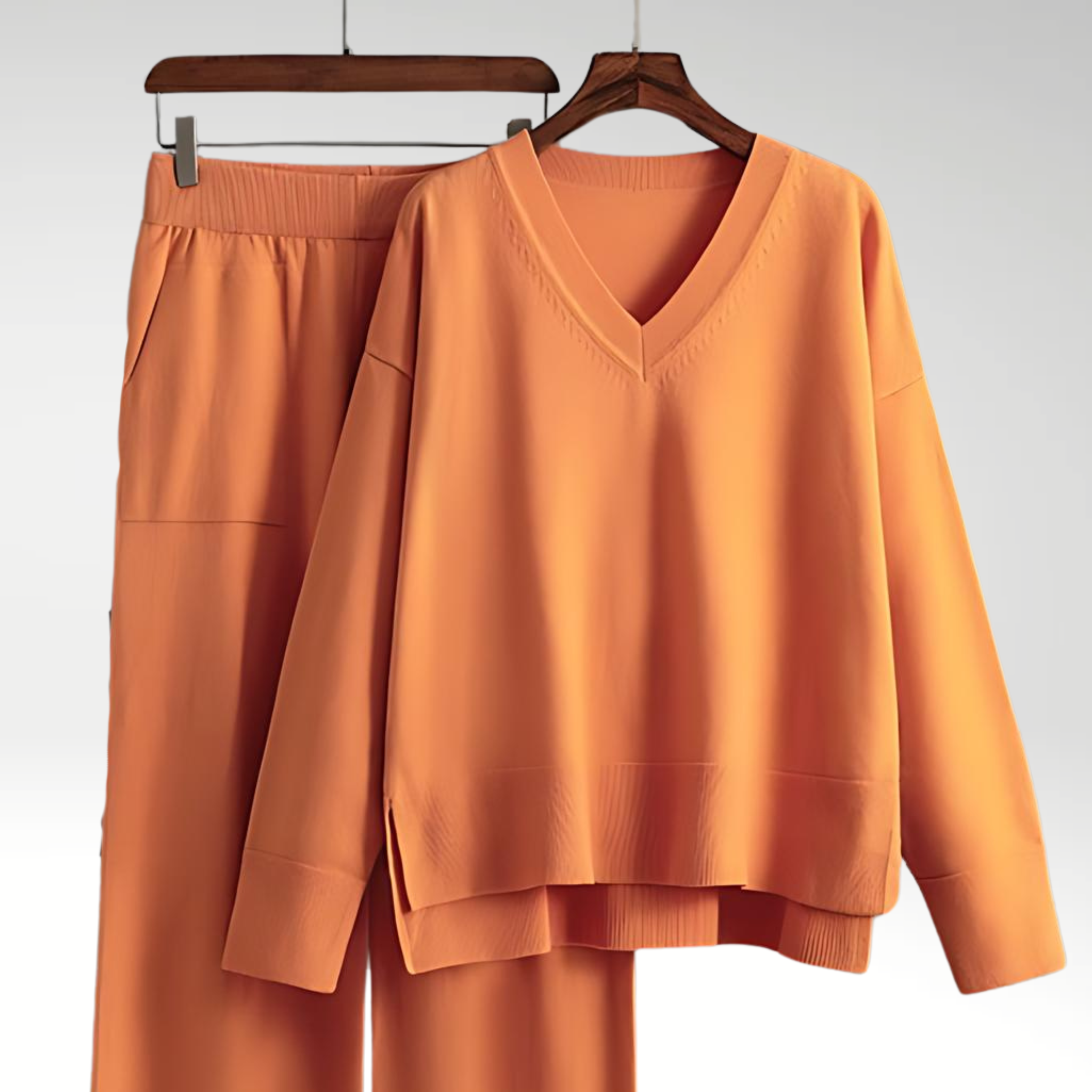 Ravora Paris™ | Ensemble deux pièces luxueux à col en V