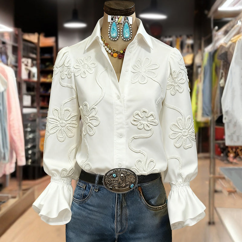 Ravora Paris™ | Blouse Décontracté À Imprimé Floral