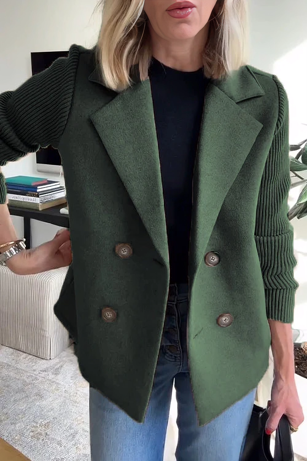 Ravora Paris™ | Blazer à Manches Tricotées