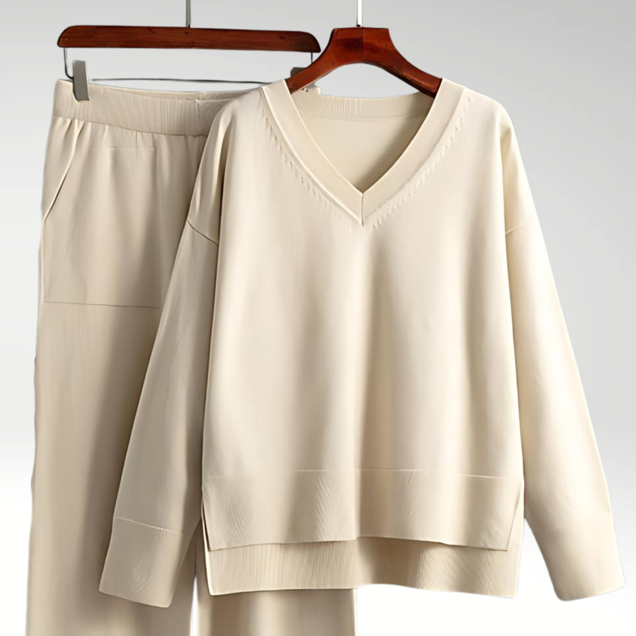 Ravora Paris™ | Ensemble deux pièces luxueux à col en V