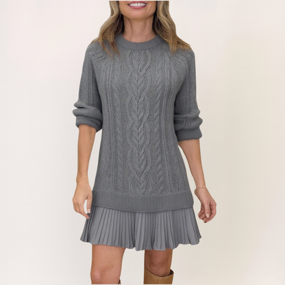 Ravora Paris™ | Robe Élégance Maille & Plissé