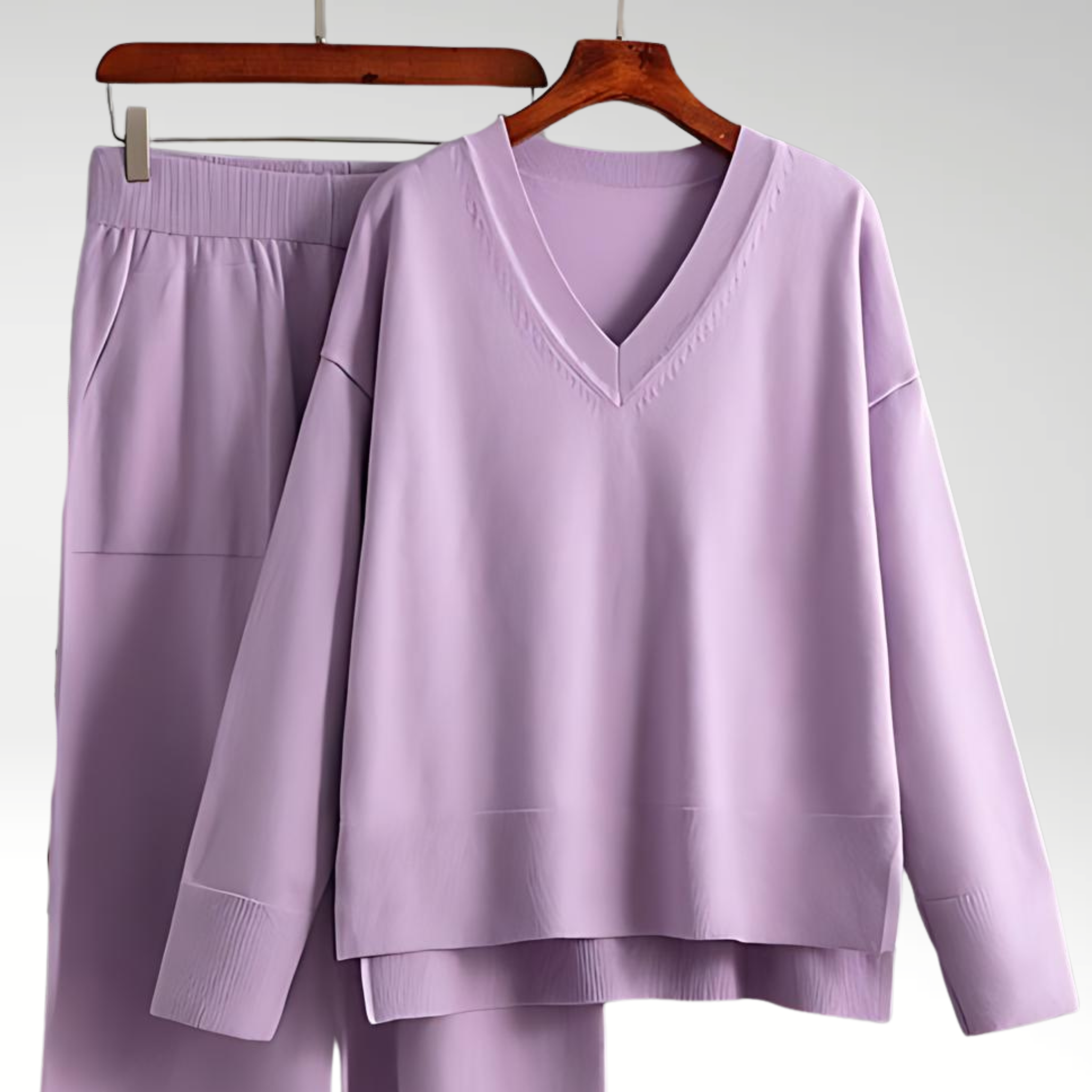 Ravora Paris™ | Ensemble deux pièces luxueux à col en V