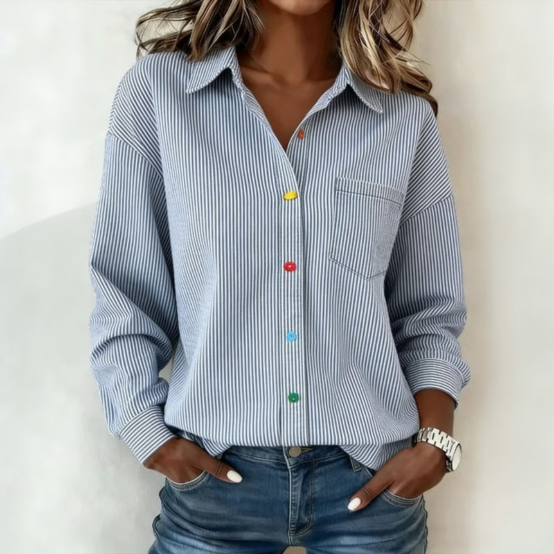 Ravora Paris™ | Blouse Rayée Décontractée