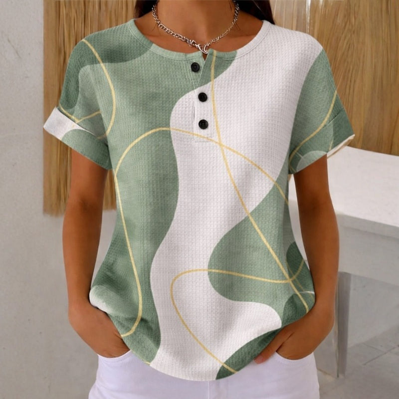 Ravora Paris™ | Blouse Décontractée À Blocs De Couleur